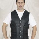 Mens Buffalo Nickel Vest w/ Braid & Side Laces