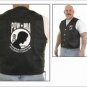 Mens Plain Vest Black w/ POW Logo on Front & Back, Side Laces, 2 Front, 2 Inside Pockets, Top Grade 