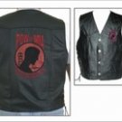 Mens Plain Vest Black w/ Red POW Logo on Front & Back, Side Laces, 2 Front, 2 Inside Pockets, Top Gr