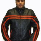 Mens Orange Striped Racer Jacket w/ Airvents