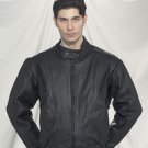 Mens Racer Jacket w/ Front & Back Airvents, Heavy Duty Soft Leather