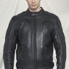 Mens Naked Cowhide Leather Racer Jacket Airvent Front & Back, Z/O Lining