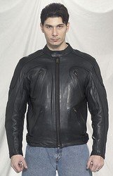 Mens Heavy Duty Soft Leather Racer Jacket Airvent Front & Back, Z/O Lining