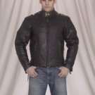 Mens Retro Brown Racer Jacket Airvent w/ Z/O Lining, Side Laces, Long Back, Elbow & Shoulder Pads, C