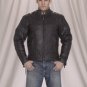 Mens Retro Brown Racer Jacket Airvent w/ Z/O Lining, Side Laces, Long Back, Elbow & Shoulder Pads, C