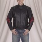 Mens Racer Jacket w/ Flame, Airvent Z/O Lining & Light Reflector N/W