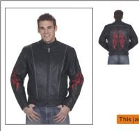 Mens Racer Jacket w/ Flame, Airvent, Z/O Lining w/ Reflector N/W