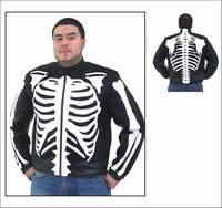 Mens Top Grade Soft Leather Skeleton Jacket