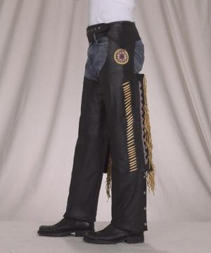 Chap w/ Bead, Bone & Fringe w/ Mesh Lining