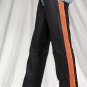 Orange Stripe Chaps w/ Gather Fitting Adjustment in Thighs, Cowhide