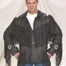 Mens Western Style Jacket w/ Fringes & Beads, Z/O Lining