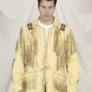 Mens Western Style Jacket w/ Beads & Fringes