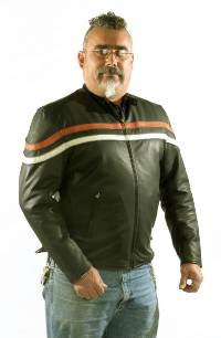 Mens Reversible Leather Motorcycle Jacket