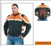Mens Lightweight Jacket w/ Orange Flame on Back