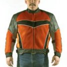 Mens Leather, Mesh & Nylon Motorcycle Jacket MJ699