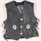 Kids Toddler Vest Side Laces, Conchos
