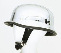 Chrome German Novelty Helmet, Y-Strap, Q-Release