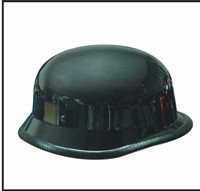 Black Chrome German shiny novelty helmet, Y-strap, Q-release