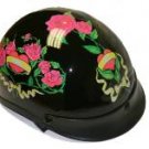 500-DOT Black Rose Helmet