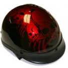 500-DOT Burgandy Boneyard Helmet