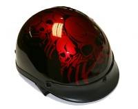 500-DOT Burgandy Boneyard Helmet