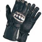 Men's Padded Leather Racing Gloves w/ Metal Knuckle Protector