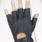 All Leather Fingerless Riding Gloves w/ Gel & Airvent Holes w/ Velcro