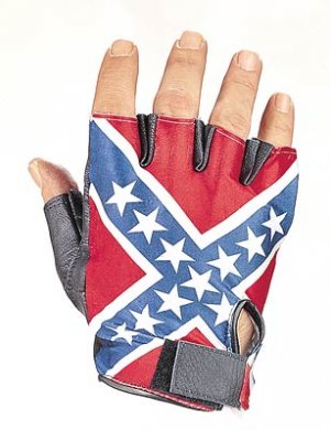 Rebel Flag Fingerless Gloves
