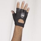 Fingerless Gloves w/ Skull & Flames