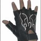 White Flame Fingerless Gloves