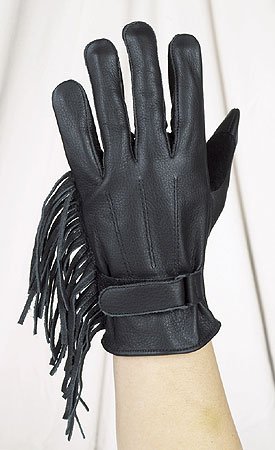 Ladies Full Finger Gloves w/ Fringes