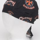 Cotton Skull Cap w/ Chopper Cross & Live To Ride Logo