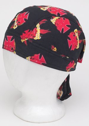 Cotton Skull Cap w/ Flames