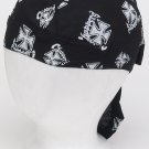 Cotton Skull Cap w/ White Chopper Cross