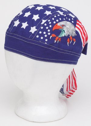 Cotton Skull Cap w/ Eagle, Stars & Stripes