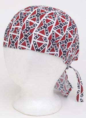 Cotton Skul Cap w/ Small Rebel Flags