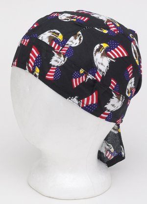 Cotton Skull Cap w/ American Eagle and Flag Logo