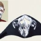 White Bulldog Face Mask w/ Velcro Strap on Back