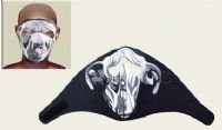 White Bulldog Face Mask w/ Velcro Strap on Back