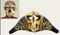 Fire Skull Face Mask w/ Velcro Strap on Back