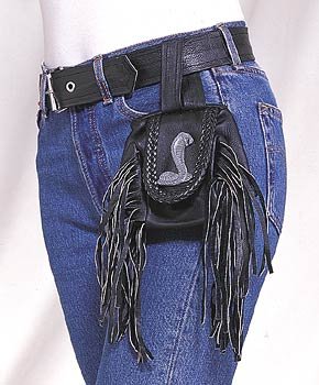 Folding Pouch w/ Fringes, Braid, and Cobra