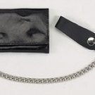 Biker Trifold Chain Wallet Black