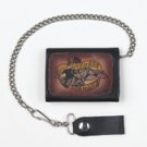 Biker Trifold Chain Wallet w/ Live to Ride & Eagle
