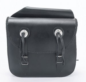 Plain Saddlebag Set w/ Braid & Concho