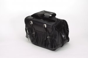 Medium Bag Braid & Fringes, Conchos, Slant