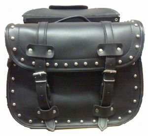PVC Saddlebag w/ Zip Off, Q-Release & Studs