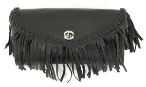 PVC-Windshield Bag w/ Braid & Fringes w/ Hook  9 3/4