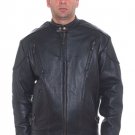 Mens Cowhide Racer Jacket w/ Front & Back Airvents, Z/O Lining & Side Zippers Most Sizes available