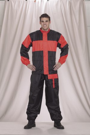 2-Pc MOTOR CYCLE Rain Suit Folds Up in Very Small Pack WINDPROOF WATERPROOF