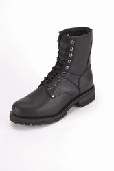 Men's Plain Biker Boots w/ Lace Up Front